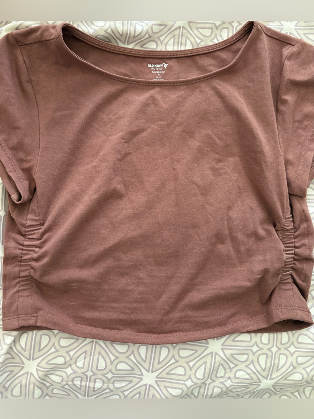 Old Navy Women Short Sleeve Croptop Tee in Dusty Mauve - Picture 1 of 2